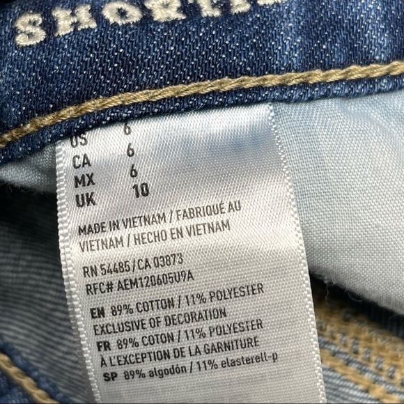 American Eagle Distressed Tomgirl Shortie size 6 - Picture 10 of 14